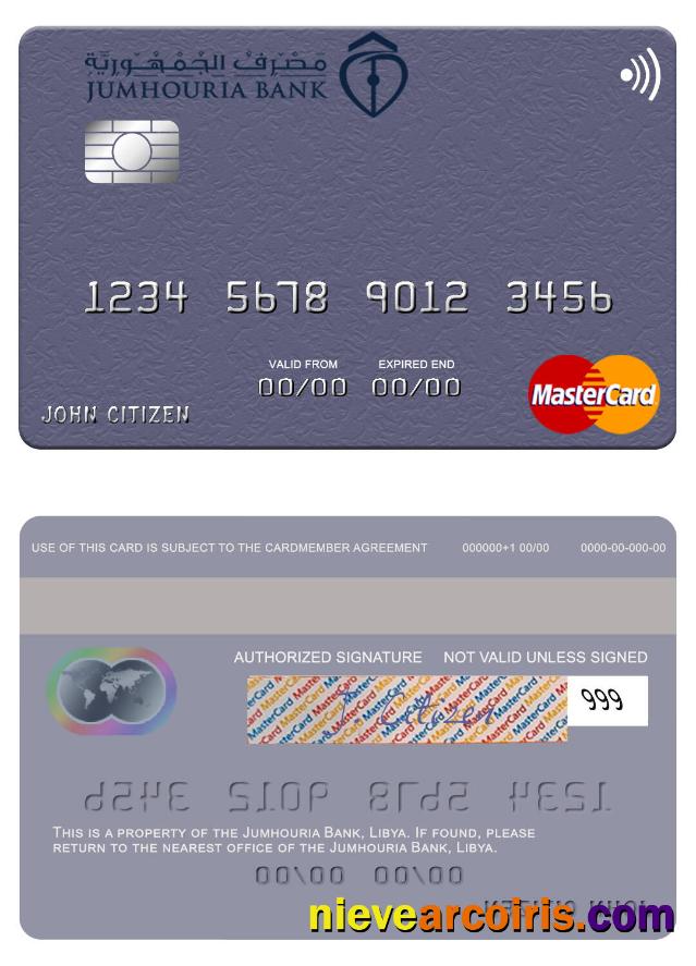 Libya Jumhouria Bank mastercard